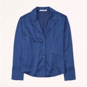 A&F SET: Satin Button-Up Shirt & Pants